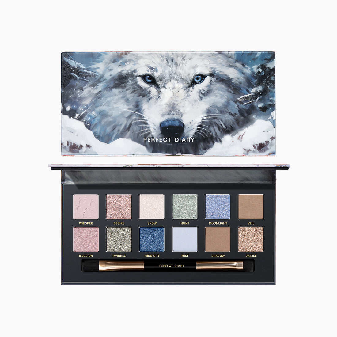 エクスプローラ 12色動物アイシャドウパレット オオカミ