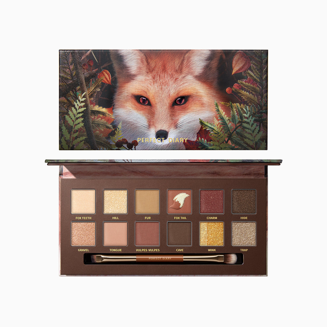 エクスプローラ 12色動物アイシャドウパレット 赤狐